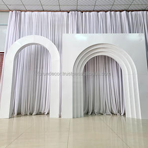 Arche 3D blanche moderne en métal pour mariage, baby shower, décoration de maison et de scène - Product Image 5