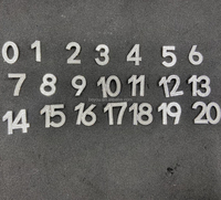 Numéro numérique personnalisé 1 2 3 4 5 6 7 8 9 10 11 12 13 14 15 16 17 18 19 20 Broches en perles et cristaux disponibles tous les numéros