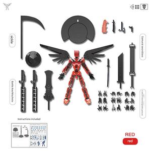 Nine Generations of Transparent 5-color Articulated Human Movable <strong>Robot</strong> Doll <strong>Toy</strong> DIY Full-body Decompression Artifact - Product Image 6
