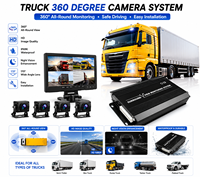 Système de caméra de vision panoramique 3D à 360 degrés |   Moniteur AHD 10,1 pouces |   Caméra de recul pour camion, bus, camping-car