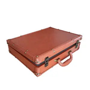 लॉक के साथ गुलाबी चमड़े यात्रा सूटकेस यात्रा सामान