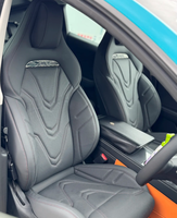 Housse de siège de voiture complète en cuir Nappa noir et rouge sur mesure pour Lamborghini Urus 2021