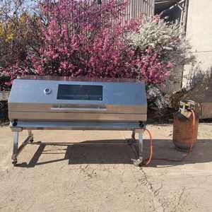 Factory Flame <strong>Coal</strong> BBQ Grill Master <strong>Gas</strong>/Charcoal Burner Roaster with Lid - Product Image 5