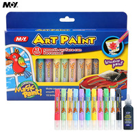 Lot de 12 stylos de peinture 3D pour vitres, non toxiques, réutilisables, marqueurs magiques DIY pour enfants, pour bouteilles en verre, breloques et artisanat fait main