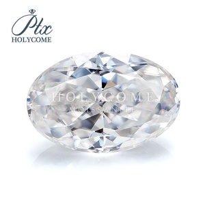 Moissanite Ovale VVS1 Effetto Ghiaccio Frantumato, Pietra Sintetica di Colore D Bianco per Gioielli, Diamante Moissanite a Prezzo all'Ingrosso - Product Image 2