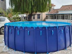 Réservoir <span class=keywords><strong>d</strong></span>'<span class=keywords><strong>eau</strong></span> pliable pour pisciculture avec structure robuste et bâche en PVC pour l'agriculture et l'irrigation - Product Image 2