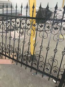 Valla de hierro forjado residencial, valla de Metal con adornos decorativos de hierro forjado, valla de acero para venta al por mayor - Product Image 6