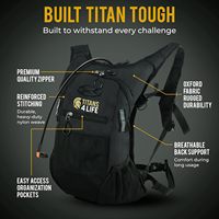 Sac à dos d'hydratation pour la randonnée avec poche à eau, léger, résistant à l'eau, sans BPA, en nylon TPU, pour l'entraînement en plein air et le rucking