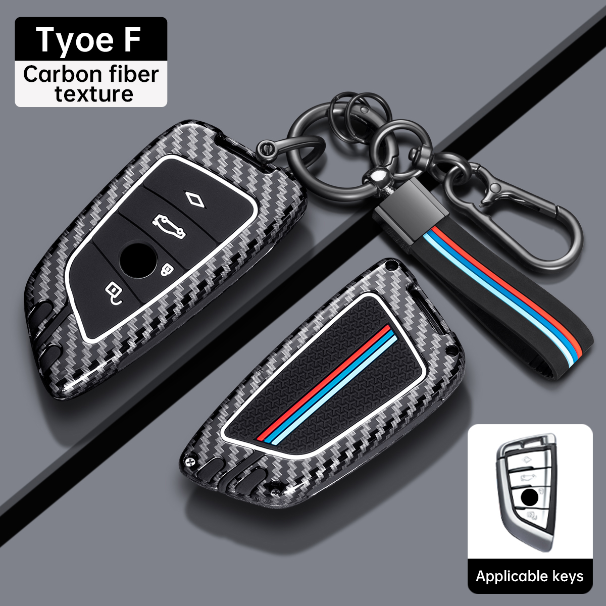 Tipo F - Color de pistola + Hebilla de cuerda de silicona