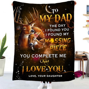Manta Jacquard Personalizada con Foto del Mejor Papá del Mundo, Recuerdo Personalizado para Papá, Regalo con Diseño Impreso para el Día del Padre - Product Image 1