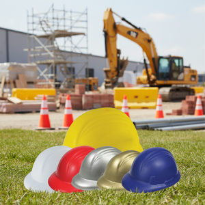 Balle anti-stress en mousse PU en forme de casque avec logo personnalisé, design unique, jouets promotionnels pour les fêtes automobiles, style casque de chantier - Product Image 6