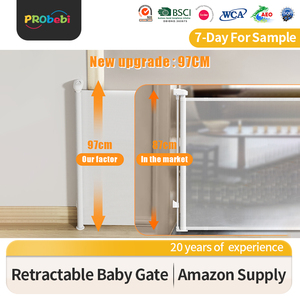 51-97 \ "cổng bé có thể thu vào màu đen cho cầu thang siêu rộng 31 \" Cổng an toàn màu trắng cao cho trẻ em và vật nuôi sử dụng ngoài trời - Product Image 5
