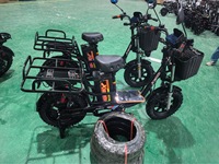 Vélo électrique à assistance électrique avec moteur avant de 16 pouces, antidérapant, léger, pour adultes, batterie au lithium, vitesse 55 km/h