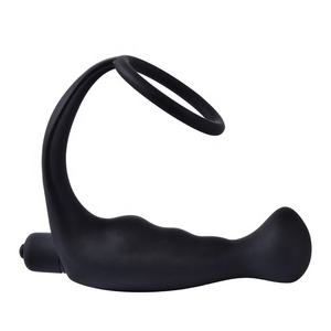 Hot Selling 10-Gang vibrierendes Prostata-Massage gerät mit Penis ring Silikon Anal Plug Sexspielzeug Metall Vibrator - Product Image 4