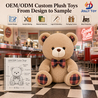 Boneka Beruang Teddy Kustom 12 Inci Bahan Katun Lembut Layanan Label Bermerek Produsen Mainan Boneka untuk Klien Perusahaan