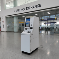 Kiosco de Cambio de Divisas Jinrui FCM-501 con Pantalla LCD de 19 Pulgadas, Sistema Win10, Multimoneda, para Aeropuertos y Hoteles