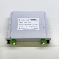 Divisor de Fibra Óptica Tipo Inserto 1x2 LC APC SM, Caja Divisora de Fibra Monomodo, Módulo LGX, Disponible para OEM