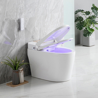 WC intelligent haut de gamme de luxe, cuvette de toilette moderne, toilette électrique automatique intelligente avec bidet