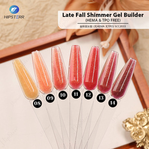 Gel Constructor de Uñas con Brillo Otoñal, Sin HEMA ni TPO, Color Marrón, Gel para Extensión de Uñas, Buena Consistencia, Bajo Olor, Gel UV OEM - Product Image 1