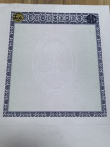 优质水印微文字UV隐形防伪证书机动车产权证 - Product Image 1