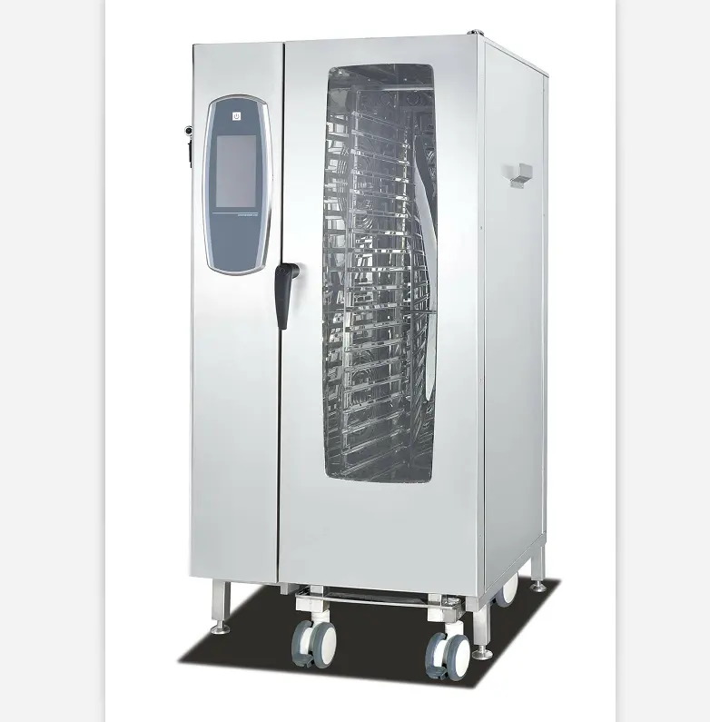 Ingebouwde Catering Commerciële Apparatuur Digitale Met 100 <span class=keywords><strong>Menu</strong></span> 20 Layer Rvs Combi-Steamer Oven