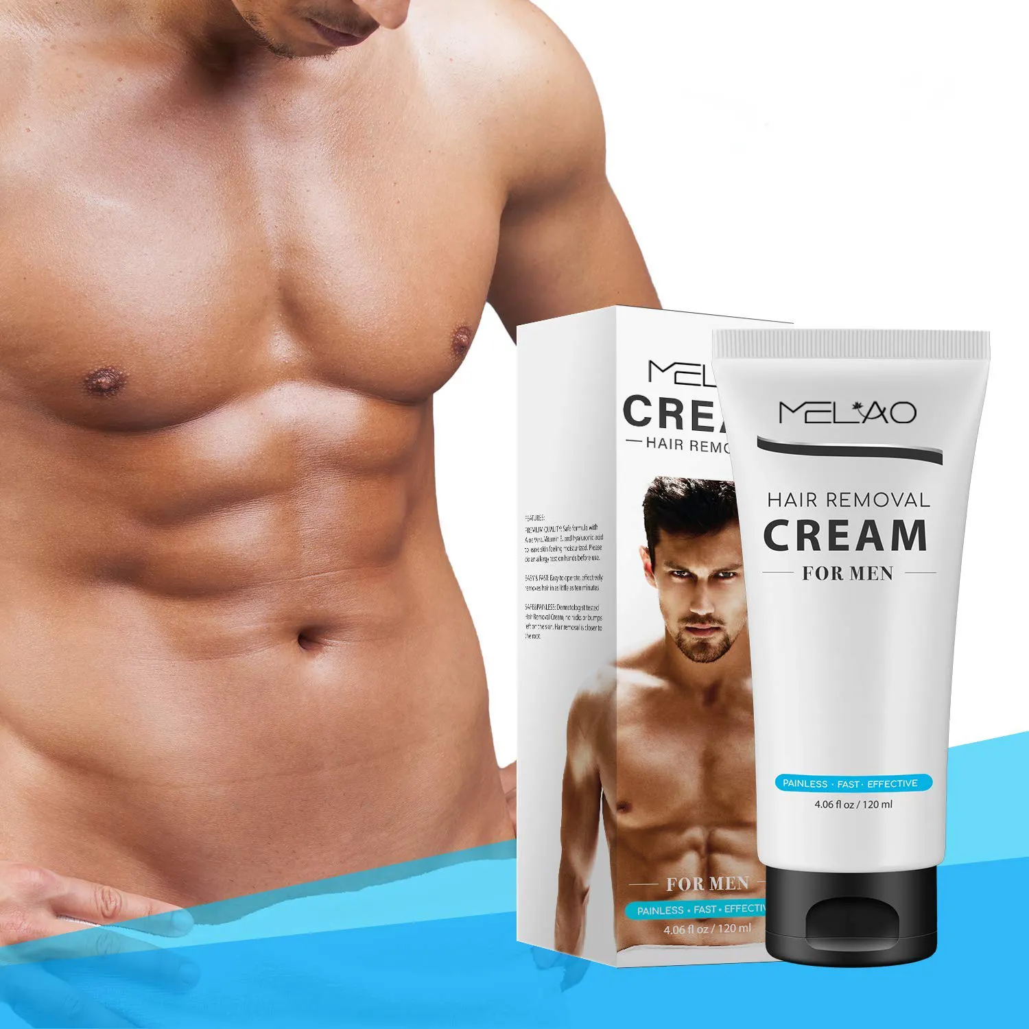 MELAO pelle indolore peli del viso rimuovi crema depilatoria corpo etichetta privata crema depilatoria levigante per capelli corpo maschile