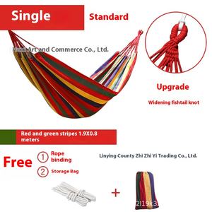 Chaise hamac double en coton pour adultes, enfants, lit balançoire intérieur/extérieur, corde suspendue pour dortoir/université, sommeil et relaxation - Product Image 5