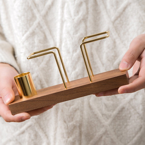 Rak tisu logam kayu mewah, tempat tisu persegi untuk restoran, kafe, rumah, kantor, dekorasi Bar pernikahan - Product Image 2