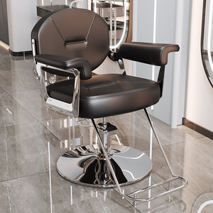Nouvelles chaises de barbier de célébrités en ligne spéciales pouvant être surélevées, chaise de style en bois pour <span class=keywords><strong>coiffeur</strong></span>, chaises de salon de manucure dorées - Product Image 3