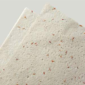 Papier d'emballage floral avec pétales réels pressés, emballage de bouquet de fleurs, emballage cadeau romantique, fournitures en gros - Product Image 6