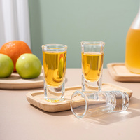 Verres à dégustation de whisky miniatures personnalisés de 2 oz, à base épaisse, transparents, pour la vodka, la tequila et les brandies