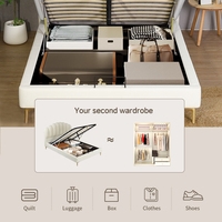 Cadre de lit double king size AIDI, le plus populaire, grande capacité de rangement, pour chambre à coucher