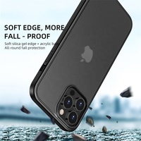 Coque de téléphone portable antichoc en PC TPU translucide mat à bas prix pour iPhone 14 13 12 11 Pro Max