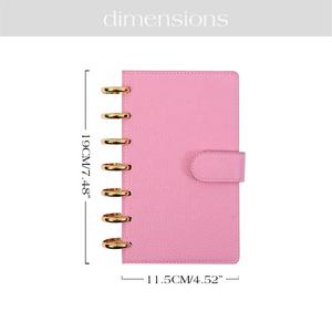 होंगबो सबसे ज्यादा बिकने वाली 7-रंग डिस्क-बाउंड ए 6 एम्बॉस्ड पेबल बजट बिंदर प्लानर सिस्टम के रूप में नकद लिफाफे के साथ - Product Image 4