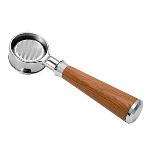 Machine à café expresso au design classique et écologique, porte-filtre 51/54/58 mm sans fond avec poignée en bois, <span class=keywords><strong>accessoires</strong></span> de cuisine - Product Image 2