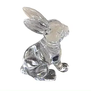 正天时尚透明塑料复活节装饰兔子15厘米和20厘米大小的模型为兔子爱好者