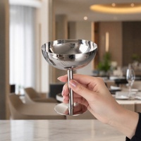 En stock – Gobelet à dessert en acier inoxydable 304, finition miroir argenté, pour restaurants, hôtels, bars et cafés