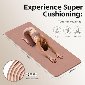 Custom <strong>Print</strong> Odorless Lightweight Extra <strong>Large</strong> Size Eco Friendly Certified Material Non Slip TPE Fitness Yoga <strong>Mat</strong> for Fitness - Product Image 2