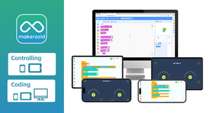 Kit de Robot Inteligente Makerzoid al por Mayor, Más de 400 Piezas, Bloques de Construcción DIY con Curriculato de Codificación, Scratch <span class=keywords><strong>Junior</strong></span> para Educación Primaria - Product Image 4