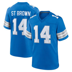2024ใหม่เสื้อฟุตบอล amon-RA ST BROWN seys aidan hutchinson jahmyr gibbs Barry sanders Jared goff เสื้อฟุตบอลขนาด S-3XL - Product Image 2