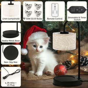 Lampe chauffe-bougie moderne avec abat-jour à motif de feuilles, réglable et à intensité variable, pour la décoration de la maison, prise standard AU - Product Image 4