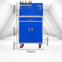 Caja de Herramientas de Acero Laminado en Frío con Ruedas, Gabinete de Herramientas con Kit de Reparación Completo, Cajón de Almacenamiento Eficiente para Taller, Garaje y Reparación de Automóviles