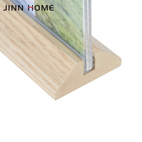 Cadre photo décoratif de table en bois MDF format A4 avec base en hêtre et couvercles en plexiglas, respectueux de l'environnement et traité UV, vente en gros