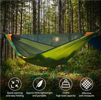 Hamac Camping avec Moustiquaire Double Arbre Hamac Extérieur Intérieur Randonnée Voyage et Survie