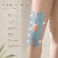 Patch chauffant personnalisé pour le genou à base de moxibustion, ingrédients naturels à base de plantes chinoises, plâtre chauffant pour soulager les douleurs articulaires en extérieur