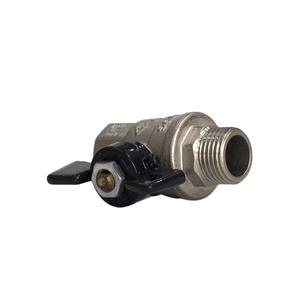 OEM & <span class=keywords><strong>DOM</strong></span>-válvula de bola de latón niquelado, accesorio personalizado DN25, puerto completo hembra x macho, mango de mariposa, 1/2 - Product Image 4