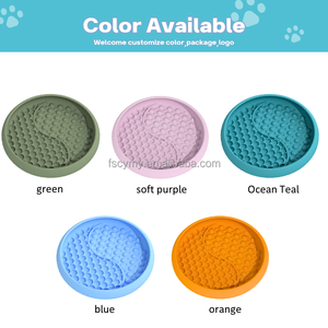 Food Grade Dog Lick Mat Plate Silicone Honeycomb <b>Cat</b> Slow <b>Feeder</b> Bowl with Two Sizes - Product Image 6