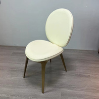 Chaises de salle à manger rembourrées de luxe en acier inoxydable pour restaurant à la maison chaises de salle à manger modernes en velours vert pieds en or