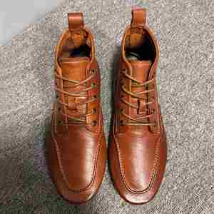 Zapatillas de cuero perforado verde para hombre, zapatos informales transpirables hechos a mano con cordones, zapatos cómodos y ligeros para hombre - Product Image 3