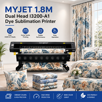Nouvelle imprimante à sublimation automatique à grande vitesse de 1,8 mètre avec double tête I3200 A1, garantie 1 an, pour l'impression de textiles, maillots et vêtements de sport